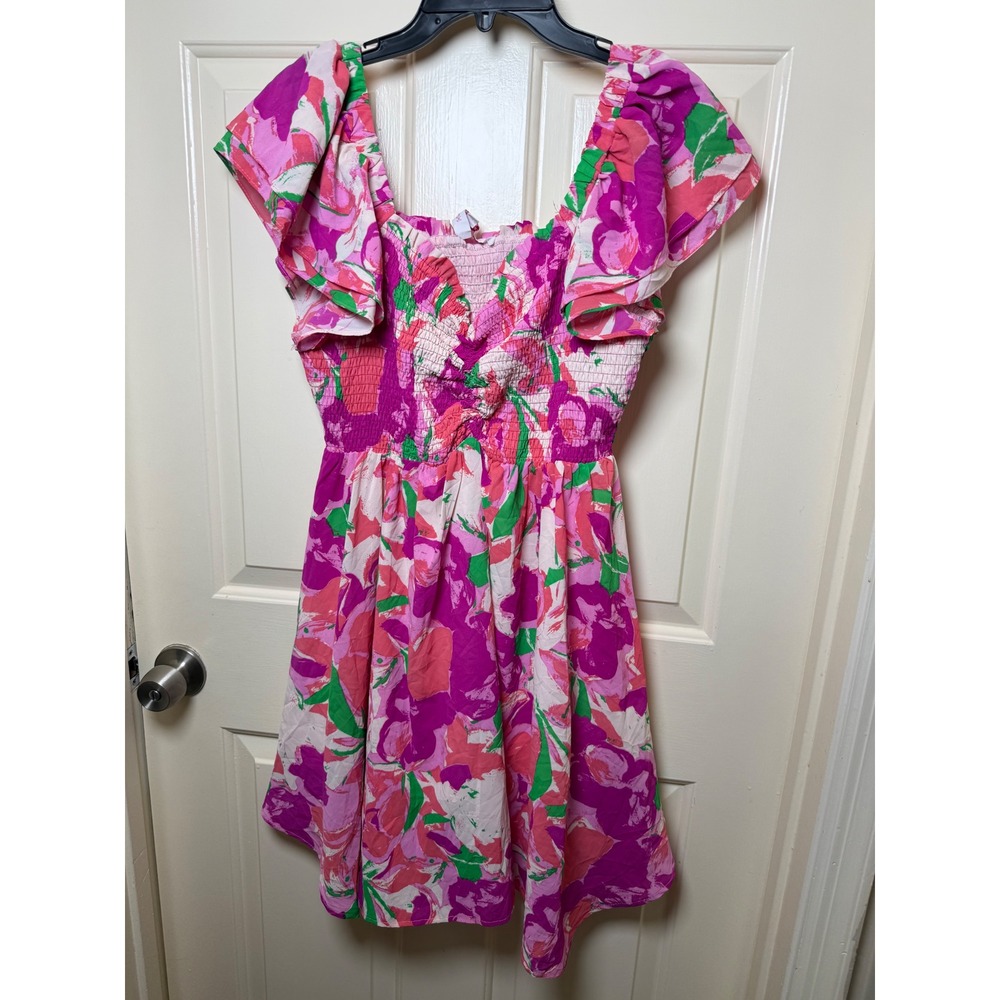 Meet Me In Santorini Floral Smocked Mini Dress